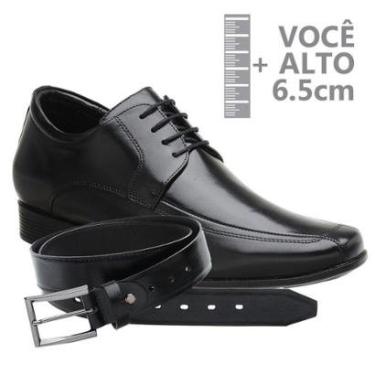 Imagem de Sapato Com Altura Jota Pe Preto Grow + Cinto 71353-Masculino