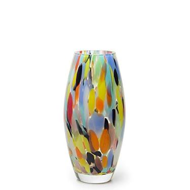 Imagem de Vaso Oliva P Multicor Colorido Murano Cristais Cadoro