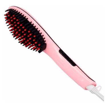 Imagem de Escova Magic Alisadora Com Lcd- Digital - Bivolt - Rosa