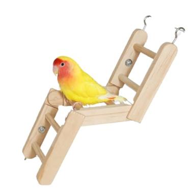 Imagem de Escada dobrável papagaio transformador de pássaros escada de escalada garras afiadoras escada de madeira maciça (C)