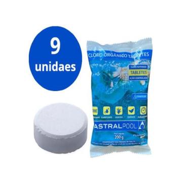 Imagem de Kit 9 Pastilhas Cloro Orgânico200g Astralpool Piscina - Sodramar