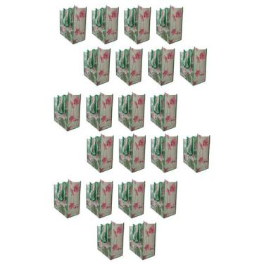 Imagem de Bolsa Ecologica Sacola Ecobag Alça Kit 22 Unidades Retornavel Dobravel
