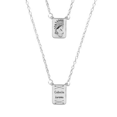 Imagem de Colar Escapulário Cabocla Jurema Umbanda Aço Inoxidável - Escapulários