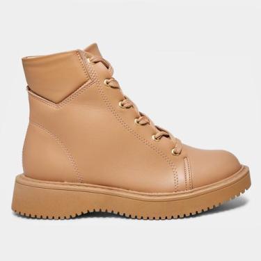 Imagem de Bota Coturno Moleca Tratorada Feminina, Caramelo, 35