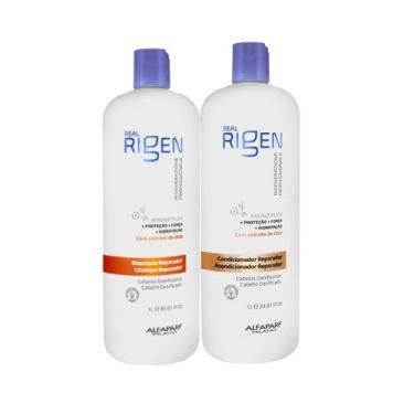 Imagem de Kit Shampoo + Condicionador  Alfaparf Milano Real Rigen 1L