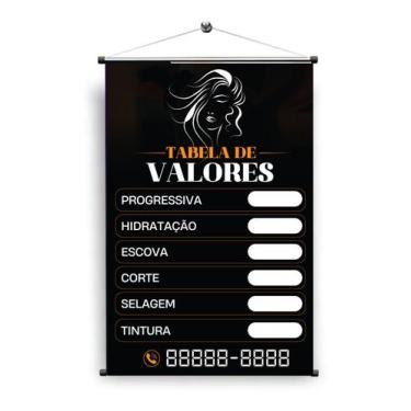 Imagem de Banner Cabeleireira  - Tabela de Preços  - tam. 80x60cm - Segplakas
