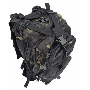 Imagem de Mochila Tática Militar Assalt 30L 3D Preta Camuflada - N/A