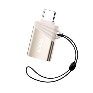 Imagem de Adaptador Otg Type-c Para Usb-af 3.0 Rock - Preto