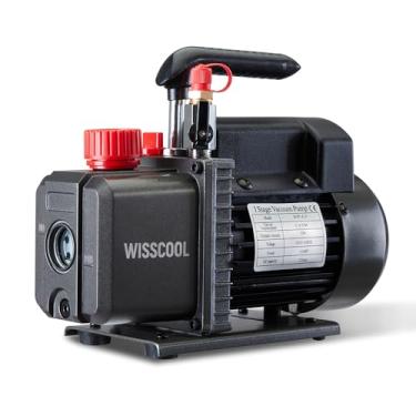 Imagem de WISSCOOL Bomba de vácuo de 4,5 CFM para HVAC, bomba de vácuo de ar condicionado de estágio único 1/4HP para sistema de refrigeração de ar condicionado automotivo R12 R22 R134a R410a R502 com óleo
