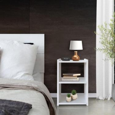 Imagem de Mesa de Cabeceira Nicho Quarto 100% MDF - SSX Multicoisas, Branco