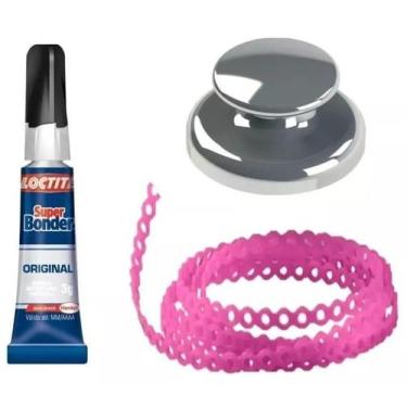 Imagem de Kit Botão P/ Desencravar Unhas Pink Órtese + COLA Podologia - RealPodo