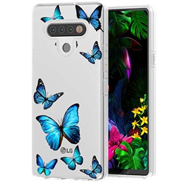 Imagem de Tothedu Capa de telefone para LG Stylo 6, capa para LG Stylo6 para meninas e mulheres, capa protetora de telefone traseira de TPU flexível macia e flexível para LG Stylo 6 (borboleta)