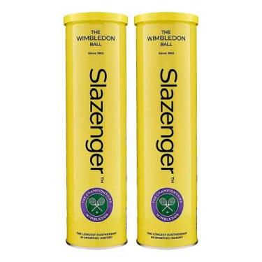 Imagem de Bola De Tênis Slazenger Wimbledon Pack Com 02 Tubos de 04 Bolas