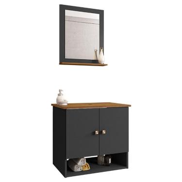 Imagem de Gabinete Armário 2 Portas Banheiro com Espelho Deli