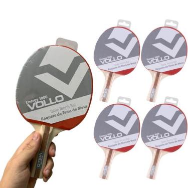 Imagem de Kit 4 Raquete Tênis De Mesa Energy 1000 VT603 Vollo Sports Preto e Ver