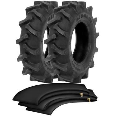 Imagem de Kit 2 Pneus Micro Trator Tam1400 Gn18 Master 600-12 Rga 34c Cap.c Rina