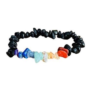Imagem de Pulseira Natural Sete Chakras Em Cascalho - Equilíbrio - EQUILIBRIO