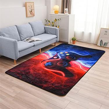 Imagem de Meeting Story Gamer Gaming Area Rug Tie Dye Lightnings Gamepad Games Console Action Buttons Print Carpet Indoor Floor Sofa Tapetes para quarto de crianças sala de estar sala de jogos decoração