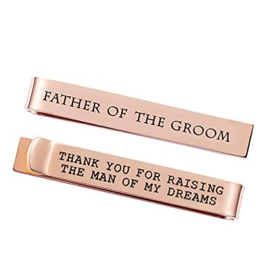 Imagem de LParkin Presentes para o Pai da Noiva Presentes para o Pai do Noivo Presentes de Casamento Clipes para Presentes para padrinhos de casamento da Noiva Barras de Gravata de Aço Inoxidável