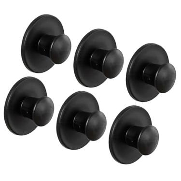 Imagem de IEUDNS 6X Automarneta de gabinete de gabinete de gabinete puxa o hardware moderno fácil de instalar para o banheiro armário de guarda -roupa de porta de, Preto