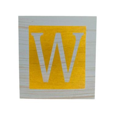 Imagem de Cubo Amarelo Letra Azul Bebê com Aplique Festa Chá de Bebê Decoração 8