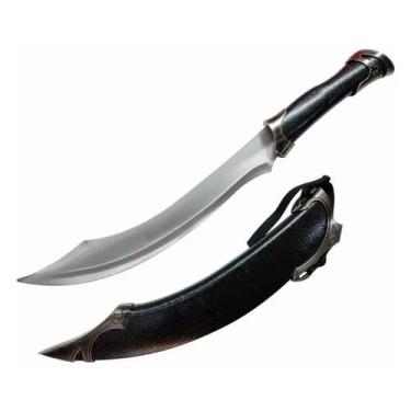 Imagem de Adaga Facão Espada Medieval Estilo Senhor Dos Anéis Élfica Em Metal De