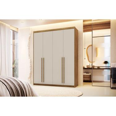 Imagem de Guarda Roupa Dubai 4 Portas Nature/Fendii - Vila Rica Móveis