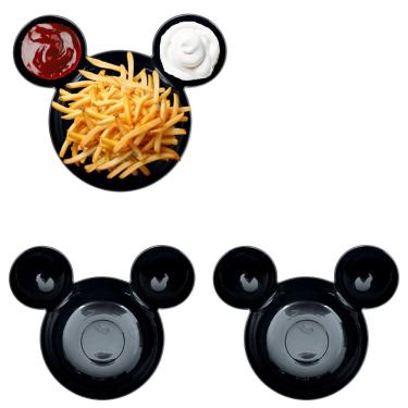 Imagem de 2 Tigelas Bowl de Plástico Ratinho Mickey Mouse Preto