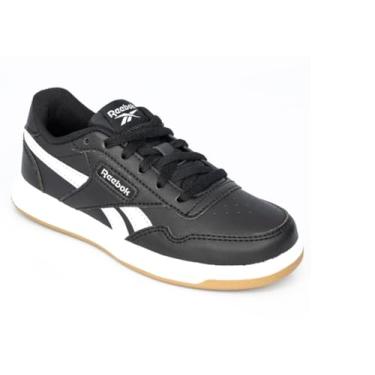 Imagem de Reebok Tênis masculino Court Advance, Preto/Branco/Goma, 4 Little Kid