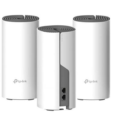 Imagem de Roteador Tp-link Deco E4 Ac1200 (3-pack) 300 Mbps Em 2.4ghz + 867 Mbps Em 5ghz - Branco