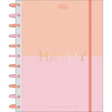 Imagem de Caderno Tilidisco Universitário Happy Tilibra - 1 Matéria 80 Folhas Rosa C- Laranja