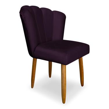 Imagem de Cadeira Para Mesa De Jantar Flor Moderna Balaqui Decor Roxo
