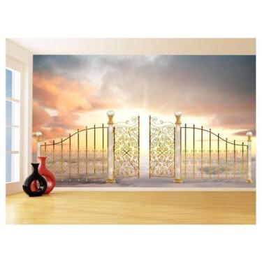 Imagem de Papel De Parede 3D Religioso Céu Portão Paraíso 3,5M Rl68 - Você Decor