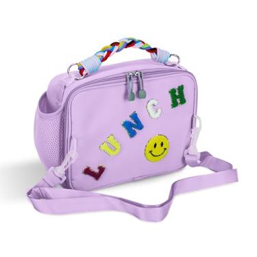 Imagem de DWBAG Lancheira infantil, lancheira isolada para meninas e meninos com alça de ombro, lancheira fácil de segurar, lanches e garrafa de água juntos, mantenha os alimentos frescos na escola ou