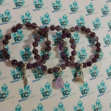 Imagem de Kit com 3 pulseiras em Ametista