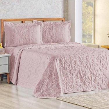 Imagem de Cobre Leito Queen Bouti Mavie Floral 180 Fios 3 Peças - Rose - Casa Mo