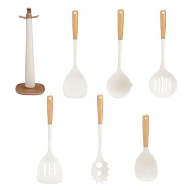 Imagem de Conjunto de Espátulas,Conjunto De Utensílios De Cozinha - Espátula De Silicone Antiaderente Resistente A Altas Temperaturas Para Raspar Panelas Misturar Tigelas Preparar Jantar