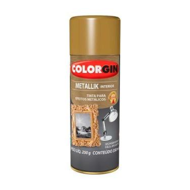 Imagem de Spray Metallik Dourado 350ml - Tinta Acrílica para Decoração de Objeto