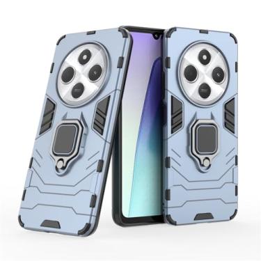 Imagem de Capa Protetora Magnética Anti-quedas para Xiaomi Mi Redmi 14C 4G, Xiaomi Poco C75 4G, Redmi A4 5G, Suporte Giratório + Proteção Militar (Azul-marinho)