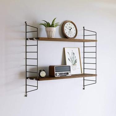 Imagem de Prateleiras Flutuantes Para Parede, Armazenamento De Banheiro, Prateleira De Parede, Prateleiras De Parede De Madeira, Prateleiras De Armazenamento Para Quarto, Sala De Estar, Ban, 2 Layer, 60cm