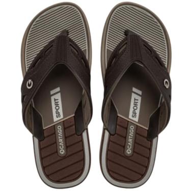 Imagem de Cartago, CHINELO DE DEDO MASCULINO CARTAGO DALLAS 12158 MARROM Cor:Bege/Marrom/Bronze;Tamanho:43/44