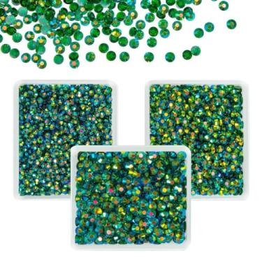 Imagem de qiipii Strass De Resina Verde Esmeralda Transparente Para Artesanato, 3 Mm, 4 Mm E 5 Pedras Gelatina Com Fundo Plano, Diamantes Pavão, Cristais, Preciosas, Pingentes, Unhas, Rosto, Olhos, Maquiagem,
