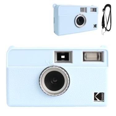 Imagem de Rieibi Capa para câmera H35, capa protetora de silicone macio para câmera KODAK EKTAR H35 de filme de meia moldura, com alça de ombro (sem câmera) - azul