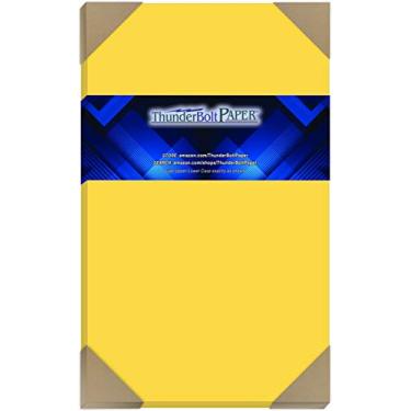 Imagem de Tamanhos médios – Cor amarelo dourado brilhante 65# Cover|Folhas de papel para cartão – Cartolina leve de 165 kg/kg – Qualidade impressa, superfície lisa, Golden Yellow, 8.5x14 – 100 Sheets