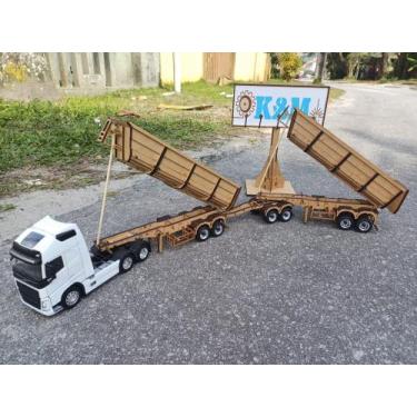 Imagem de Miniatura Rodo Caçamba Arqueada 1/32 Em Mdf Cru P/ Montar - KM ARTY