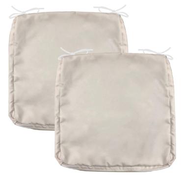 Imagem de Capa de almofada de pátio FLYMEI impermeável 45x45x5cm bege, pacote com 2