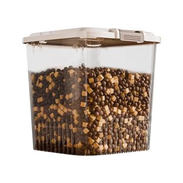 Imagem de Recipientes Para Armazenar Ração, Porta-Guloseimas Hermético para Cachorros, Balde Transparente De Alimentos Para Roedores Gado Pássaro Coelho Gato Cão Despensa Exterior Campismo