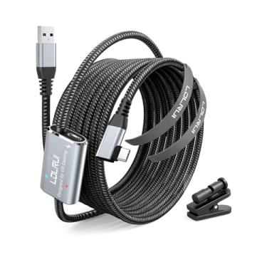 Imagem de LDLrui Cabo de carregamento de 16 pés e 5 Gbps, cabo de carregador trançado USB 3.0 para USB C para Meta Quest 3S/Oculus Quest 3.Quest 2/Pro/Pico4 e PC/Steam VR, acessórios de fone de ouvido VR, com