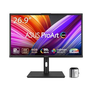 Imagem de ASUS Monitor profissional ProArt Display 27 polegadas 4K HDR RGB OLED (PA27DCE-K) - UHD (3840 x 2160), 99% DCI-P3, HLG, ΔE < 1, USB-C PD 80W, Calibração de hardware, Calman Ready, X-rite i1 Display