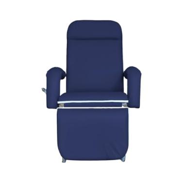 Imagem de Poltrona Hospitalar Luxo Reclinável Descanso Azul Marinho